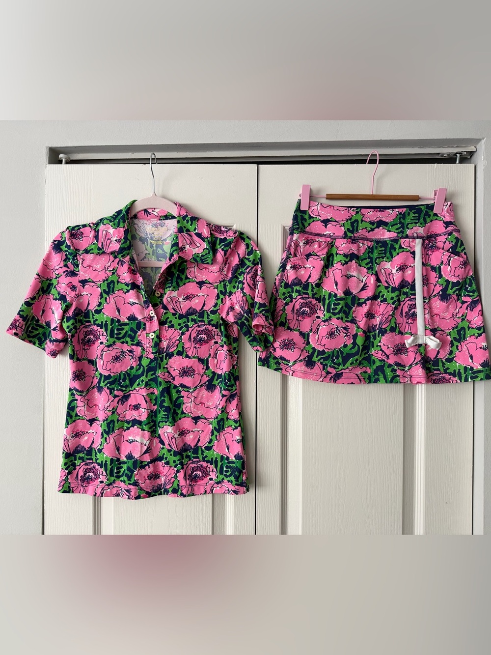 Lilly Pulitzer Upf 50 + set polo top with skort size xxs